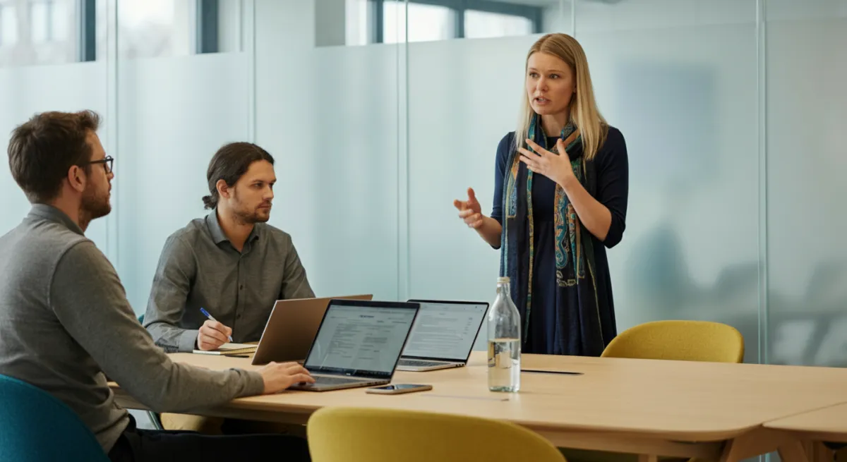 Equipe reunida em sessão de planejamento
